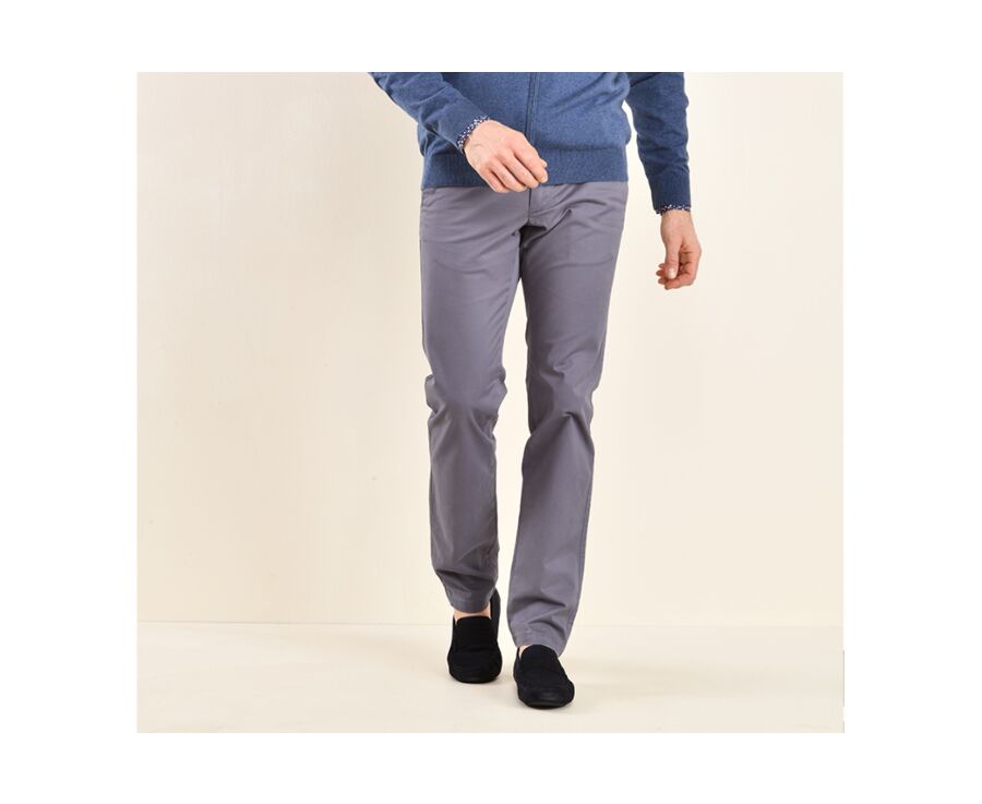 Pantalon chino homme Gris Bleu - KYRK