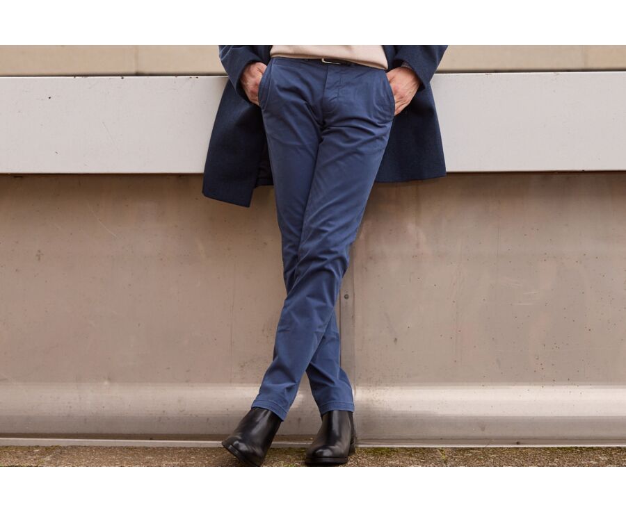 Pantalon chino homme Navy Denim - KYRK