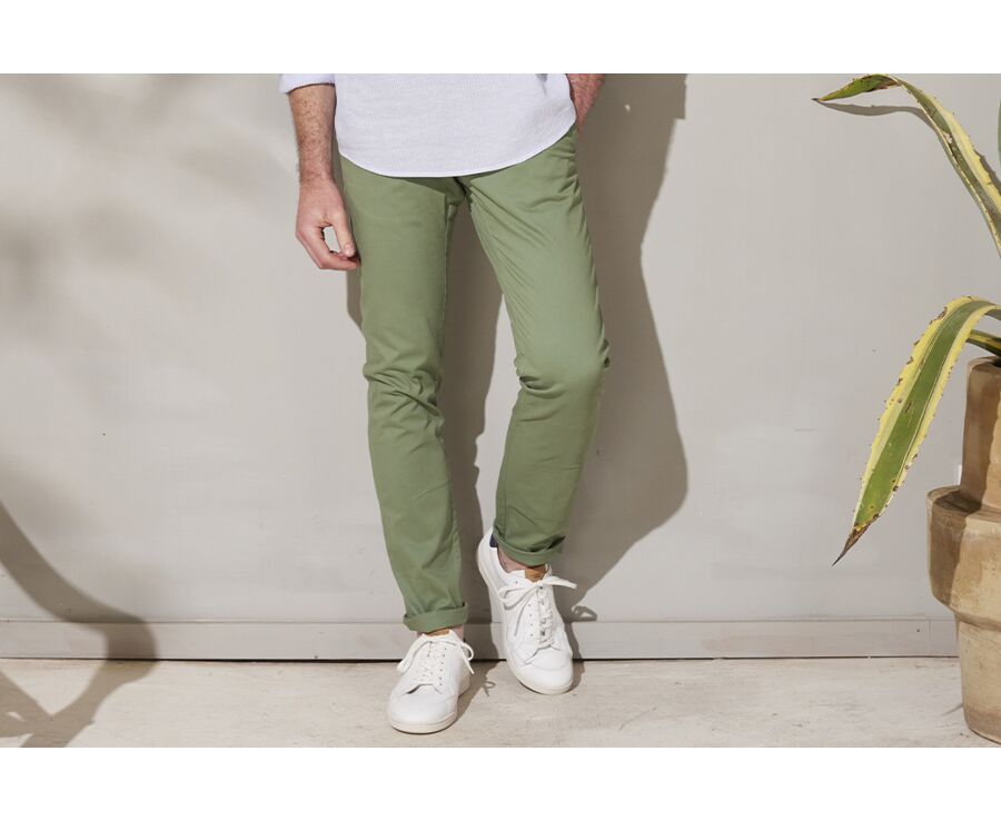 Pantalon chino homme Vert sauge - KYRK