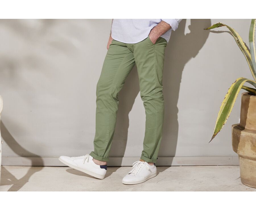 Pantalon chino homme Vert sauge - KYRK