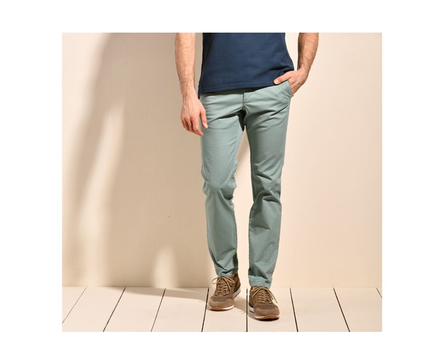 Pantalon chino homme Vert Givré - KYRK
