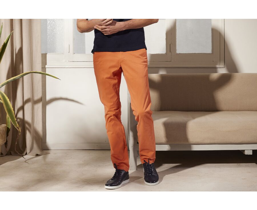 Pantalon chino homme Orange givré - KYRK