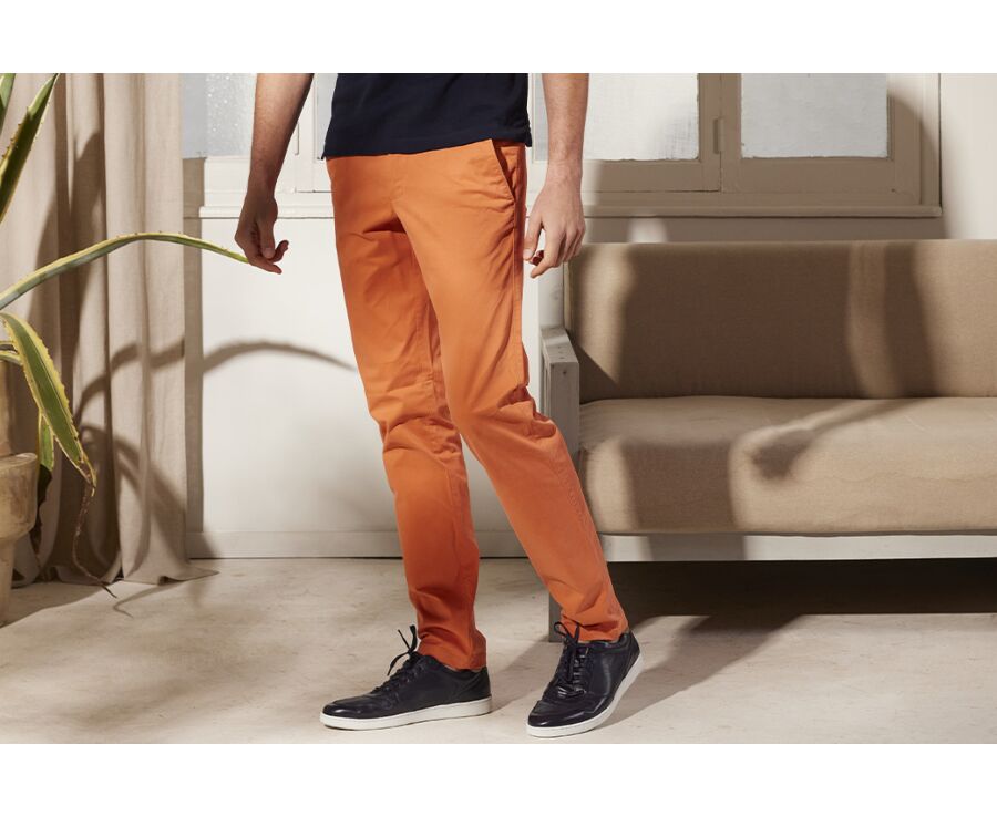 Pantalon chino homme Orange givré - KYRK
