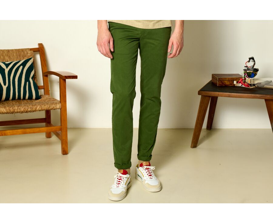 Pantalon chino homme Vert forêt - KYRK