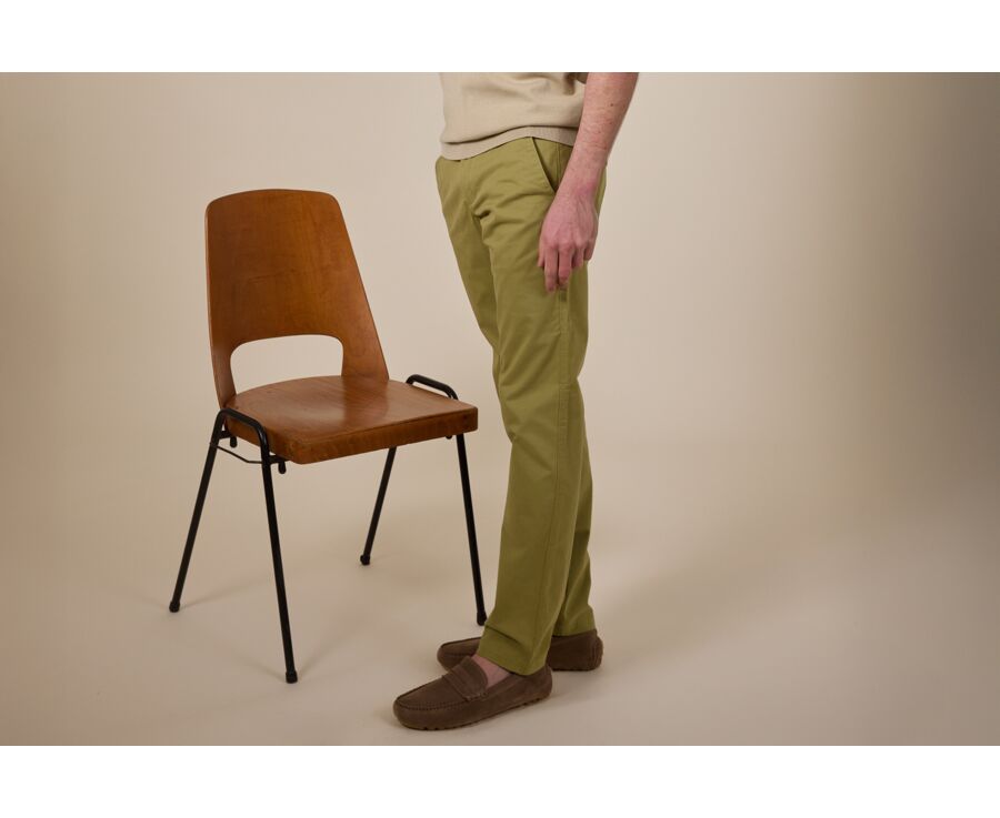 Pantalon chino homme Vert Amande - KYRK