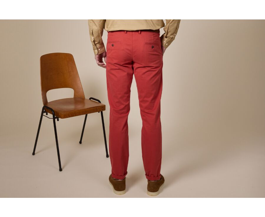 Pantalon chino homme Rouge Brique - KYRK