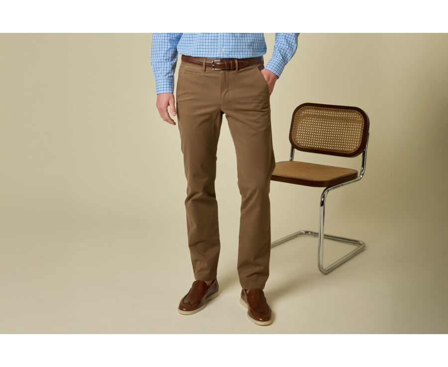 Pantalon chino homme Cacao - KYRK