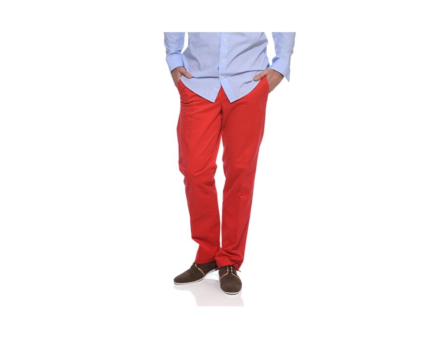 Pantalon chino homme Rouge Vif - JERRY