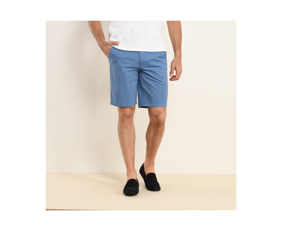 Bermuda chino homme Bleu Moyen - BARRY