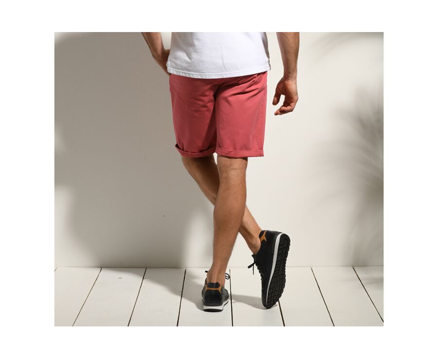 Bermuda chino homme Framboise - BARRY