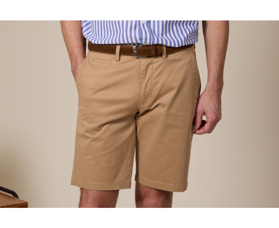 Bermuda chino homme Camel - BARRY