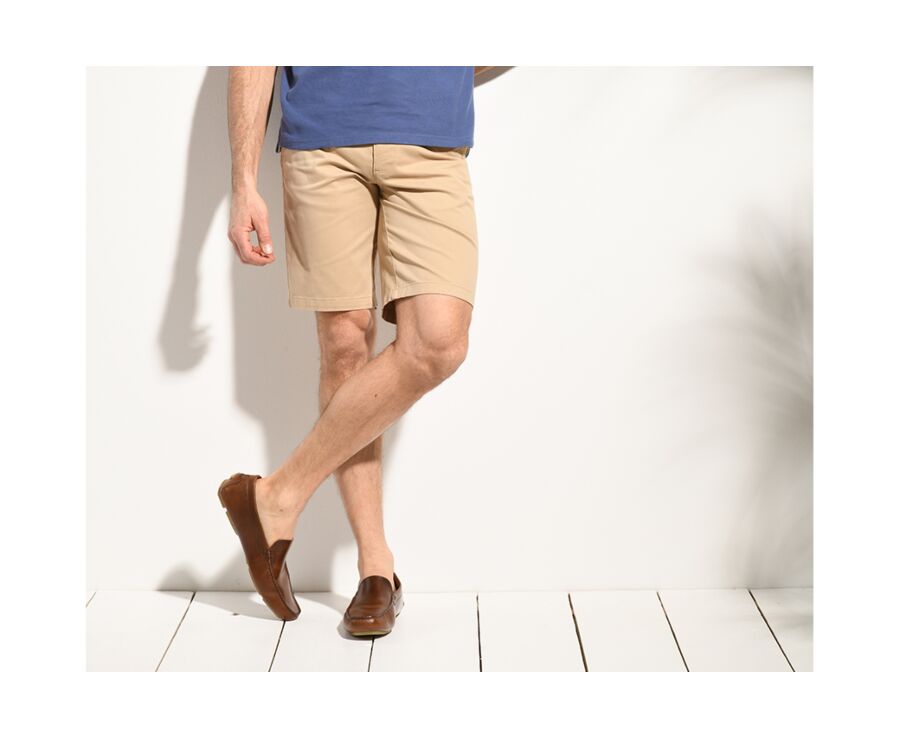 Bermuda chino homme Beige Foncé - BARRY