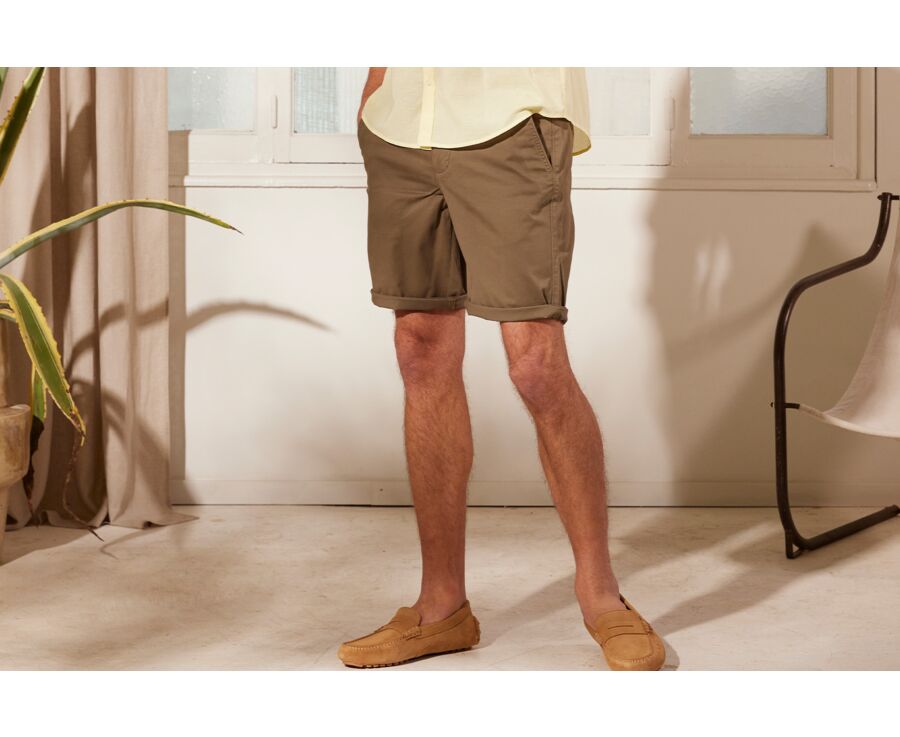 Bermuda chino homme Olive foncé - BARRY