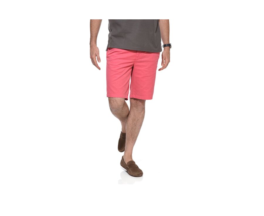 Bermuda chino homme Rose Framboise - BARRY