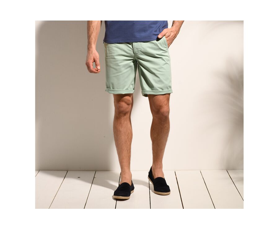 Bermuda chino homme Menthe - BARRY