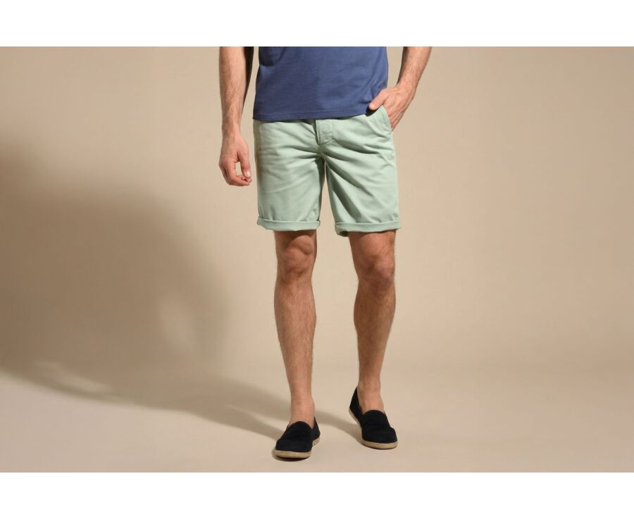 Bermuda chino homme Menthe - BARRY