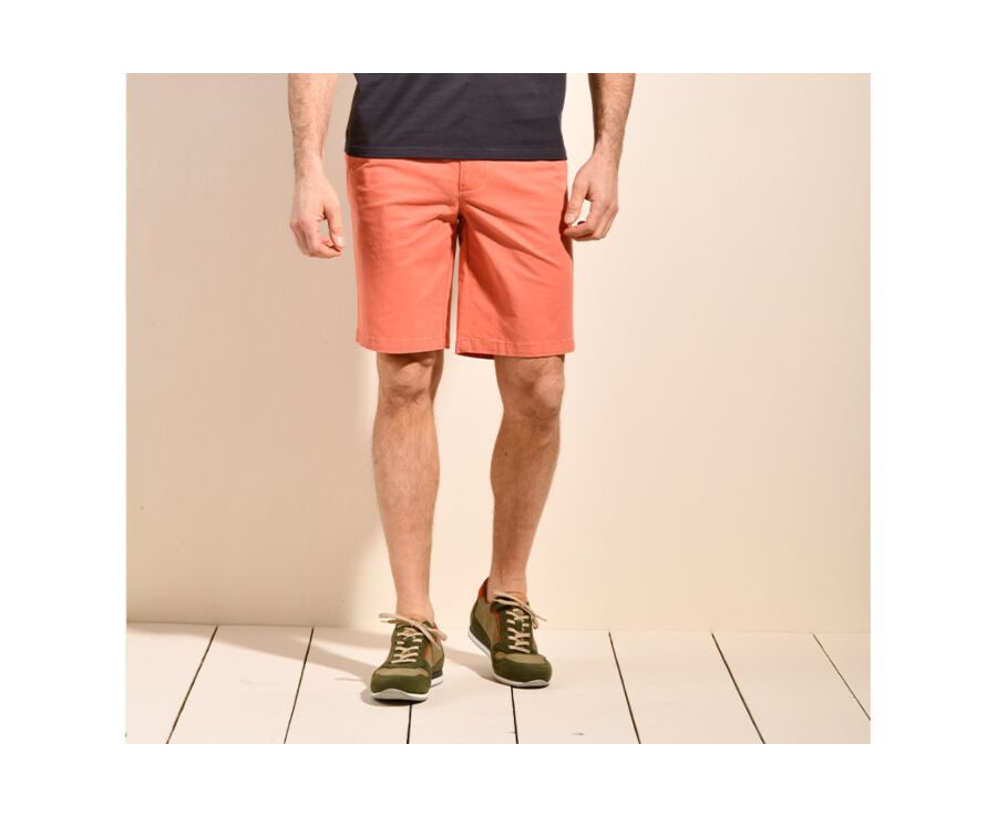 Bermuda chino homme Orange Sanguine - BARRY