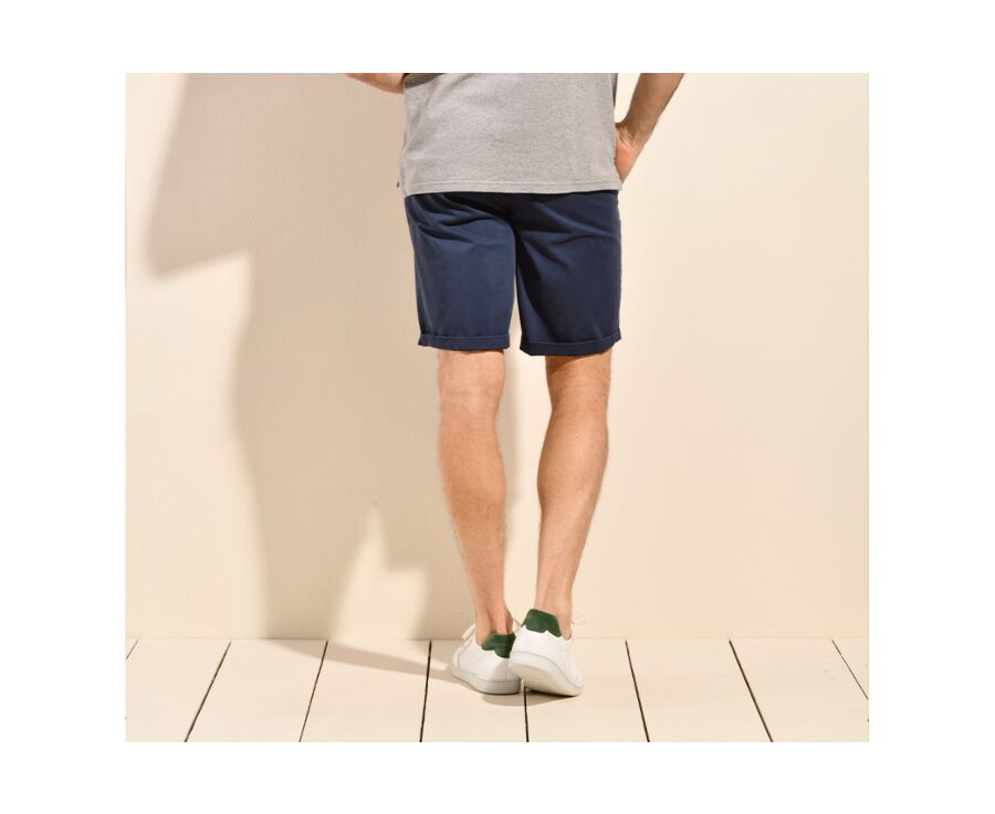 Bermuda chino homme Navy Denim - BARRY