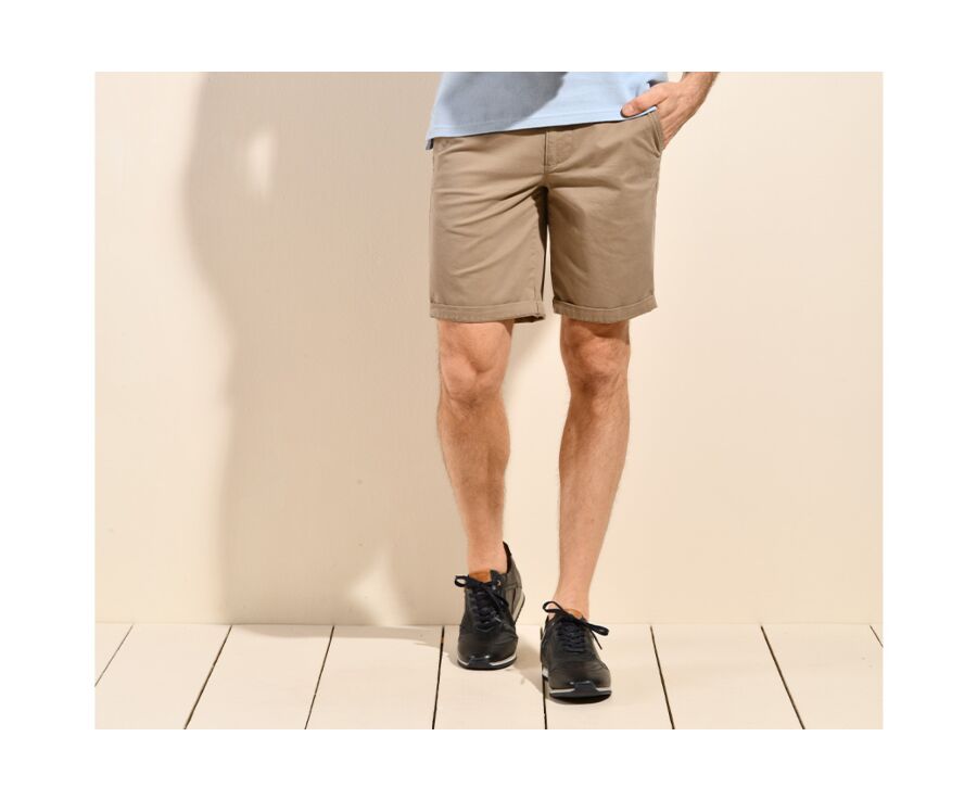 Bermuda chino homme Taupe Clair - BARRY