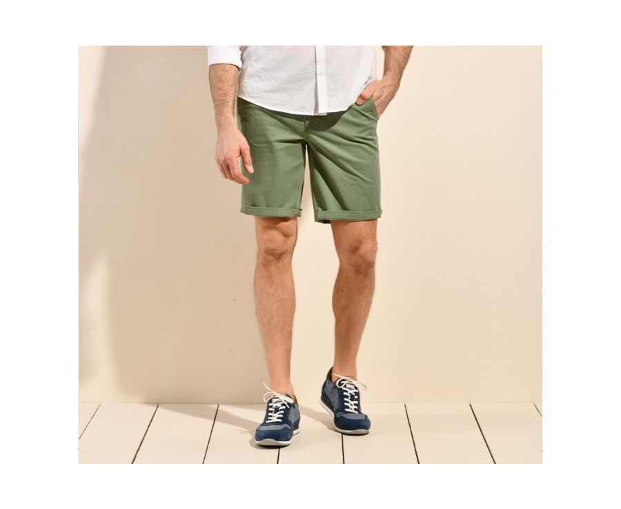 Bermuda chino homme Vert Sauge - BARRY