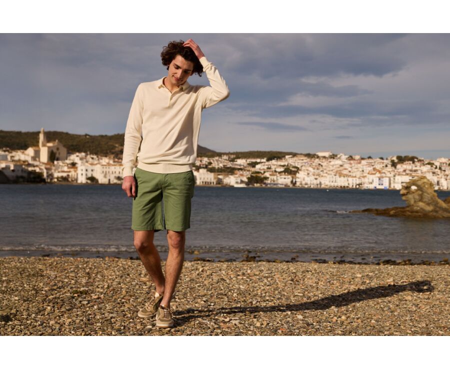 Bermuda chino homme Vert Sauge - BARRY
