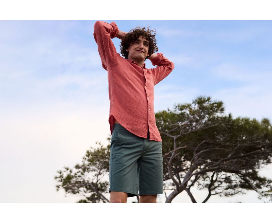 Bermuda chino homme Vert pin - BARRY