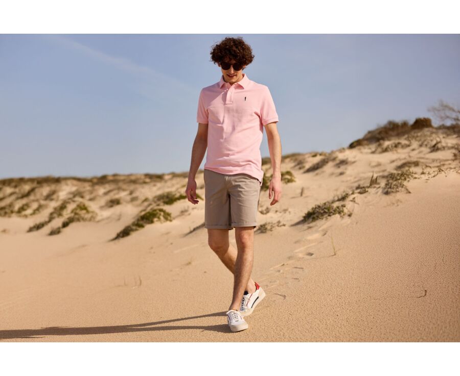 Bermuda chino homme Greige Foncé - BARRY