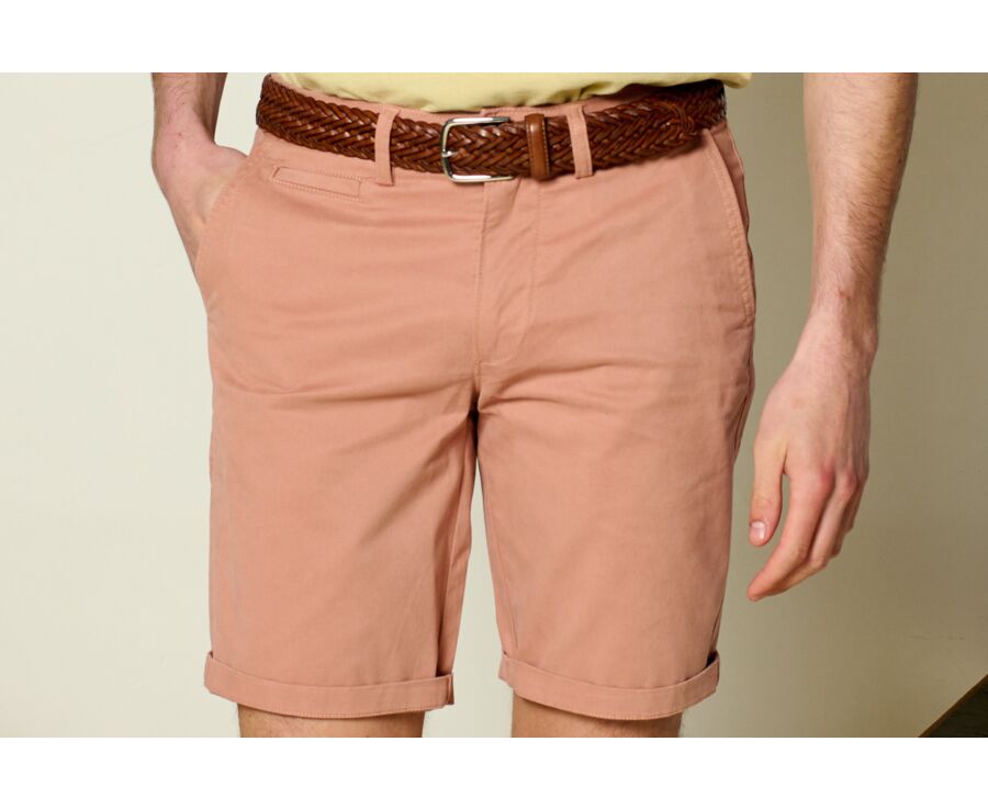 Bermuda chino homme vieux Rose - BARRY