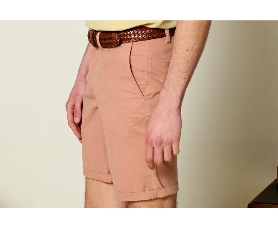 Bermuda chino homme vieux Rose - BARRY