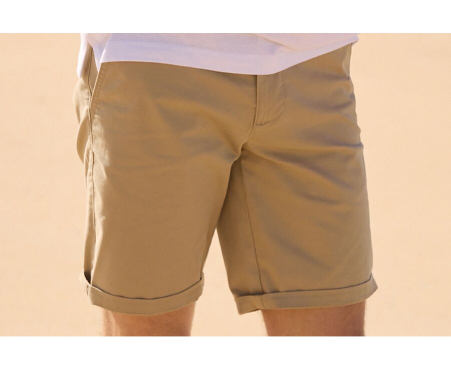 Bermuda chino homme Beige Mastic - BARRY