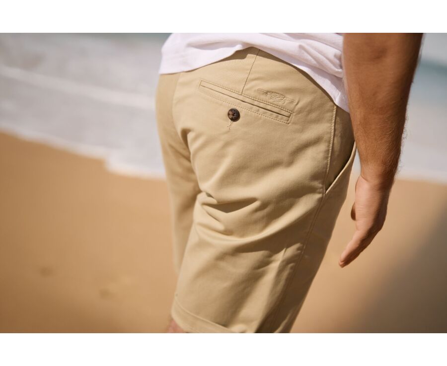 Bermuda chino homme Beige Mastic - BARRY