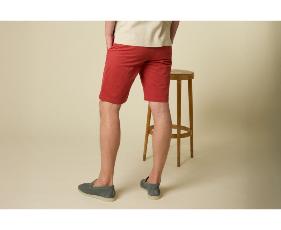 Bermuda chino homme - Rouge Brique - BARRY
