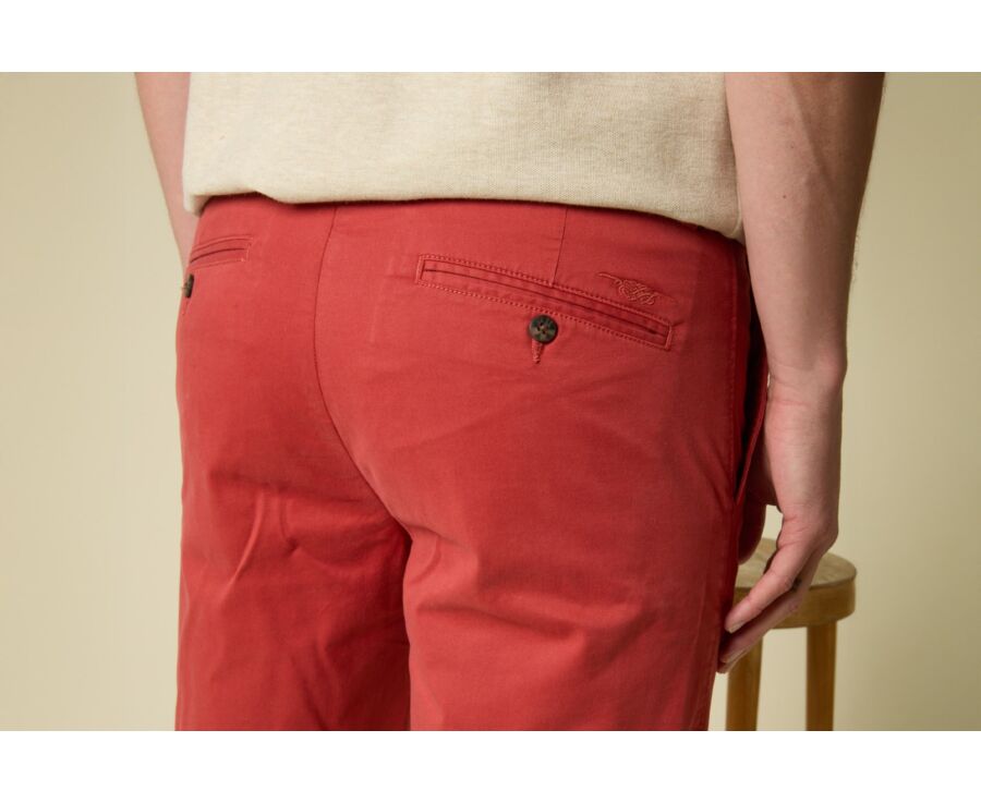 Bermuda chino homme - Rouge Brique - BARRY