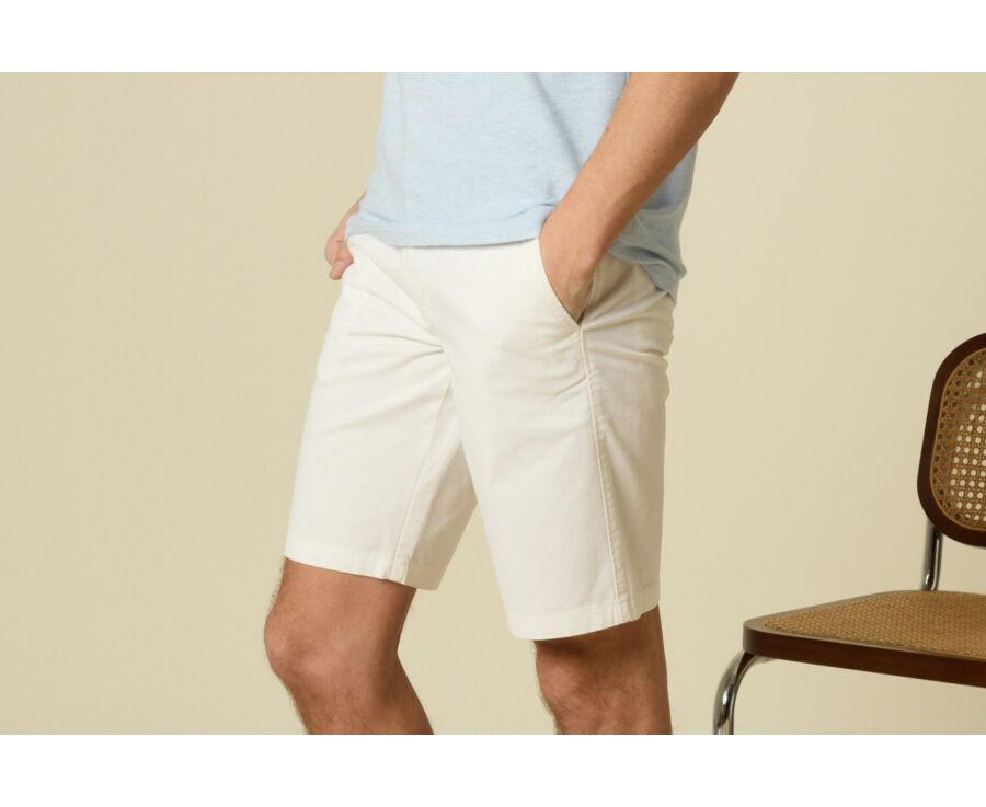 Bermuda chino homme - Blanc Cassé - BARRY
