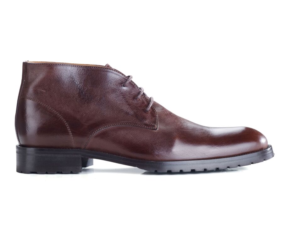 Desert boots homme Chocolat Patiné - WARWICK GOMME