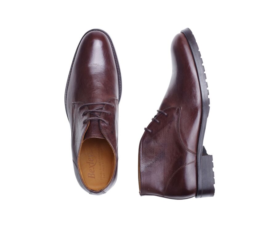 Desert boots homme Chocolat Patiné - WARWICK GOMME