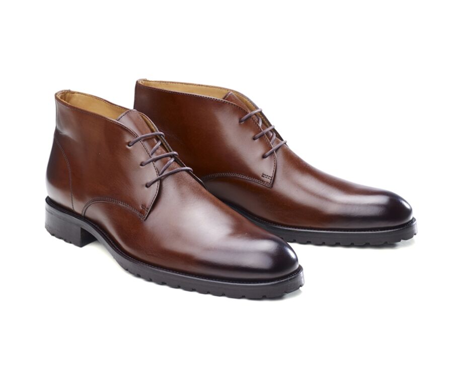 Desert boots homme Cognac patiné - WARWICK