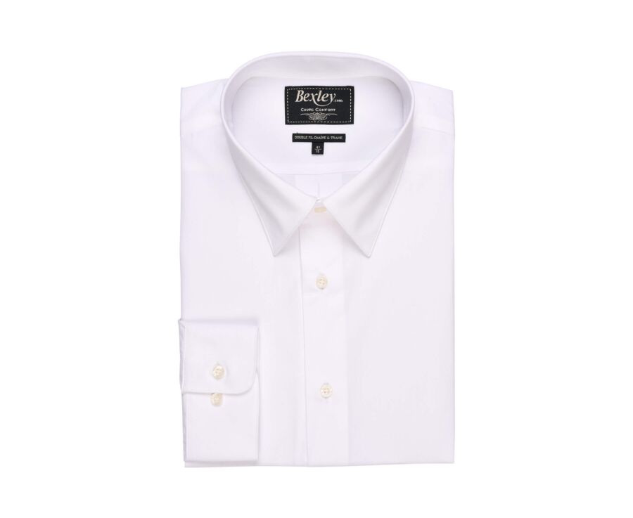 Chemise blanche en coton double fil - ALBERT CLASSIC
