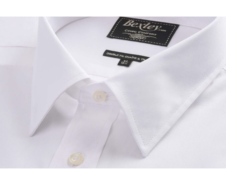 Chemise blanche en coton double fil - ALBERT CLASSIC