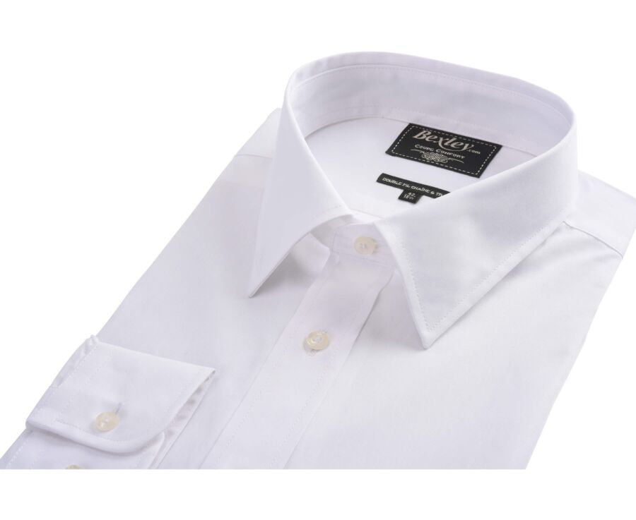 Chemise blanche en coton double fil - ALBERT CLASSIC