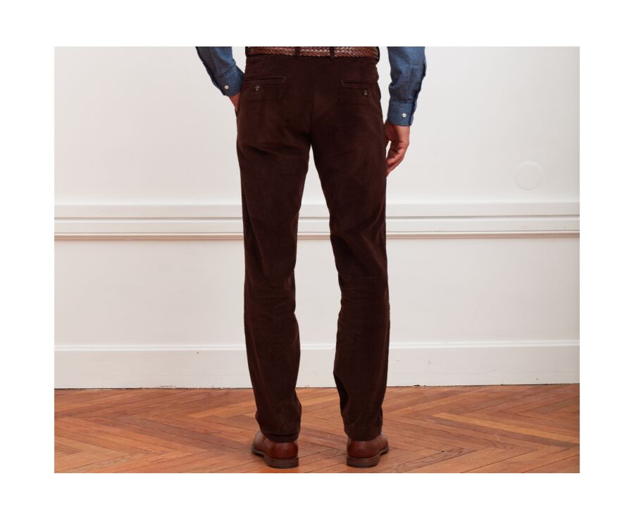 Pantalon chino velours côtelé homme Chocolat - NORMAN