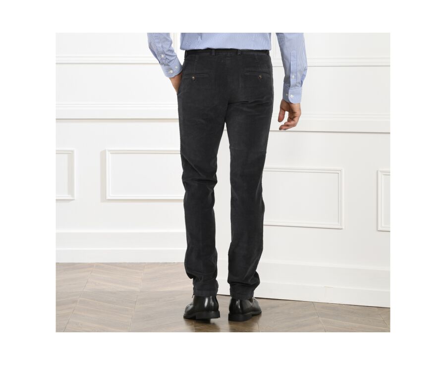 Pantalon chino velours côtelé homme Gris Foncé - NORMAN