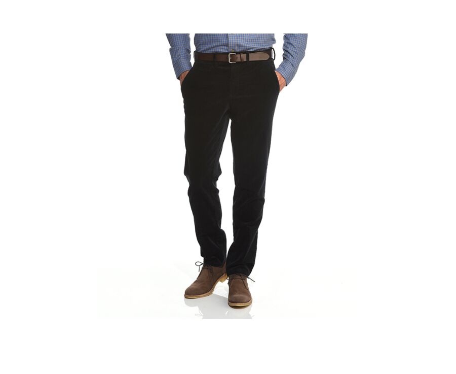 Pantalon chino velours côtelé homme Bleu Nuit - NORMAN