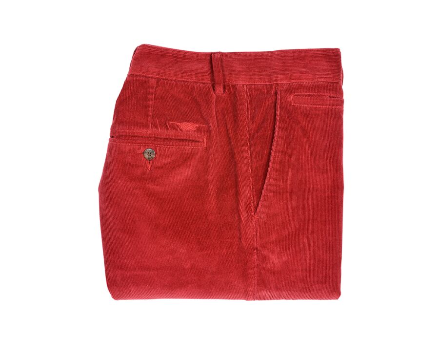 Pantalon chino velours côtelé homme Rouge Grenat - NORMAN