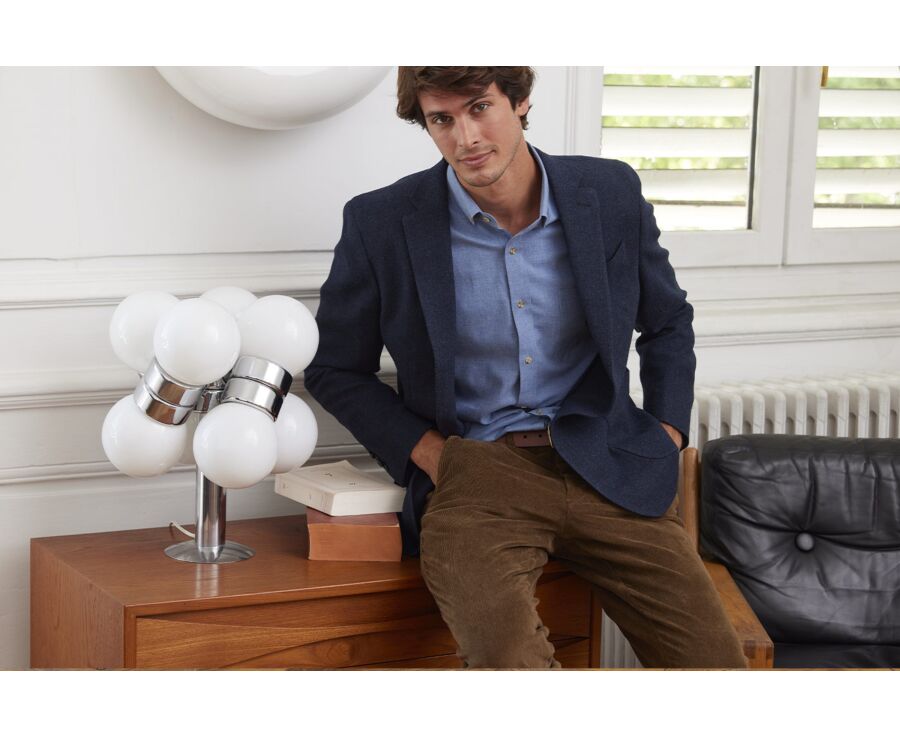 Pantalon chino velours côtelé homme Kaki Clair - NORMAN