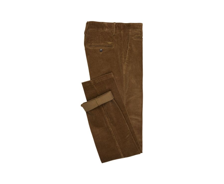 Pantalon chino velours côtelé homme Kaki Clair - NORMAN