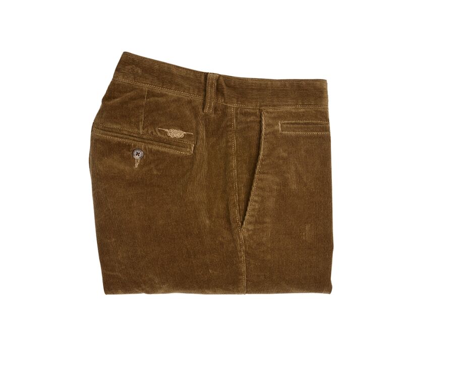 Pantalon chino velours côtelé homme Kaki Clair - NORMAN