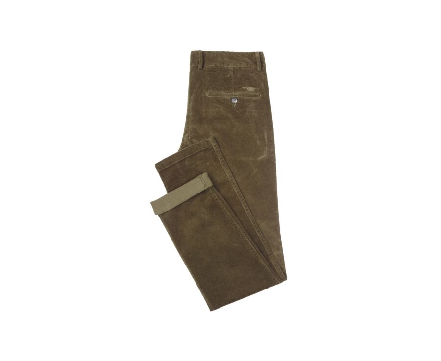 Pantalon chino velours côtelé homme Olive - NORMAN