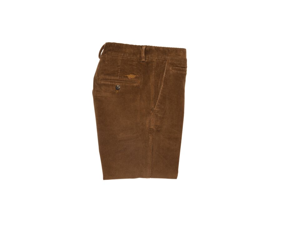 Pantalon chino velours côtelé homme Camel Foncé - NORMAN
