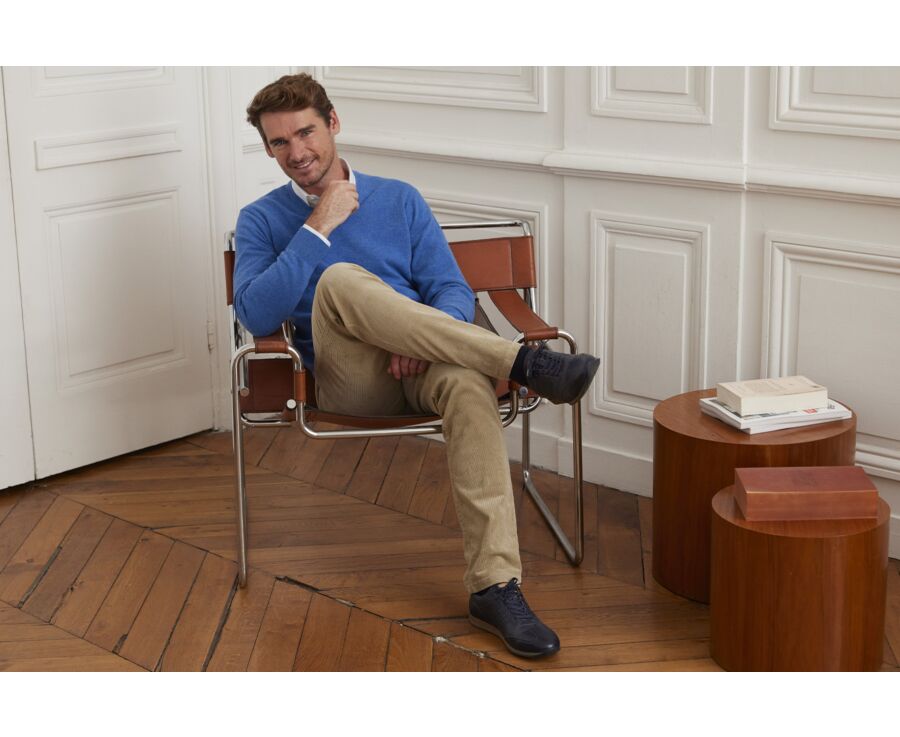 Pantalon chino velours côtelé homme Olive Clair - NORMAN